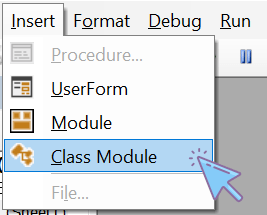 ایجاد ماژول کلاس در VBA