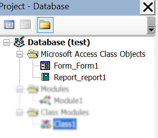 Microsoft Access Class Objects