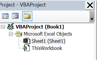 قسمت های مختلف یک پروژه VBA در اکسل