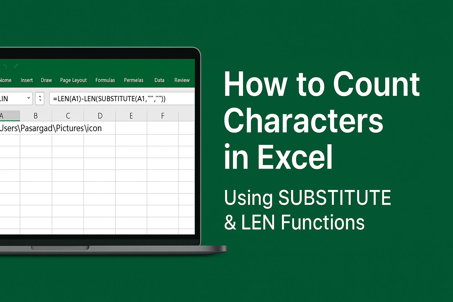 Read more about the article Count the Number of a Specific Character in Excel | Using SUBSTITUTE and LEN Functions Together