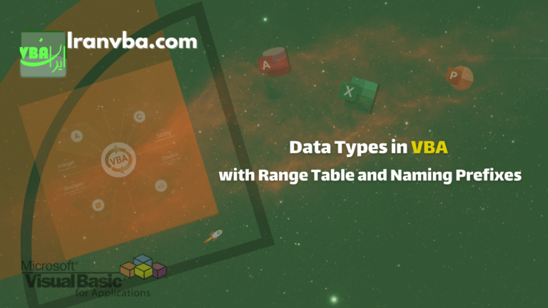 VBA Data Types | Range Table and Variable Prefixes