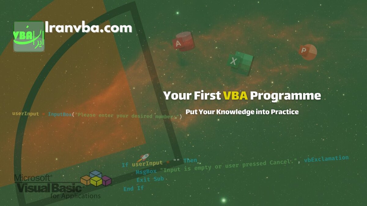 Read more about the article Your First VBA Programme | Put Your Knowledge into Practice
